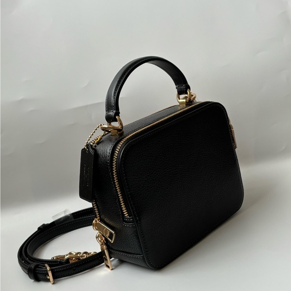 NWT COACH CQ047 Coach X Tom Wesselmann Box Crossbody Leather Black Multi - Picture 12 of 16